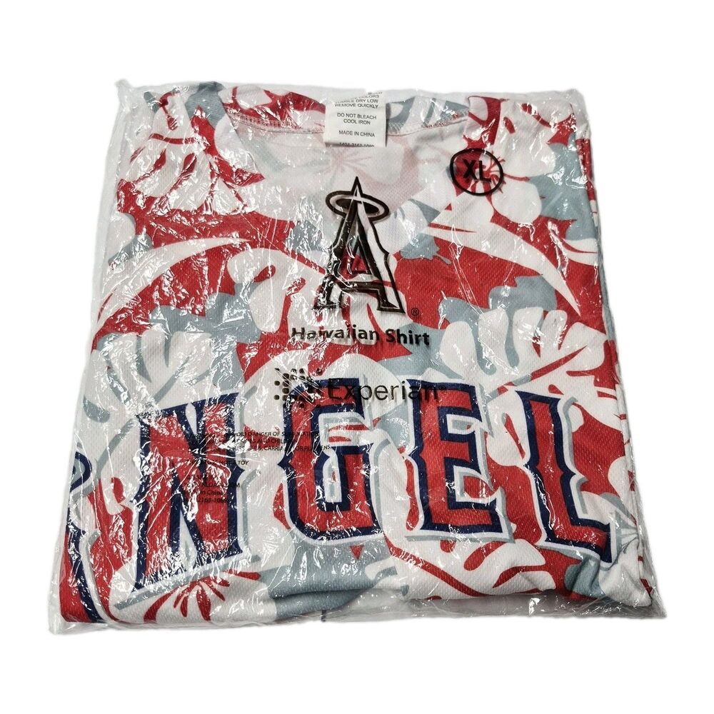 LA Angels Hawaiian Experian Giveaway 7/25/14 Mens XL Shirt Mlb Kloanz Anaheim